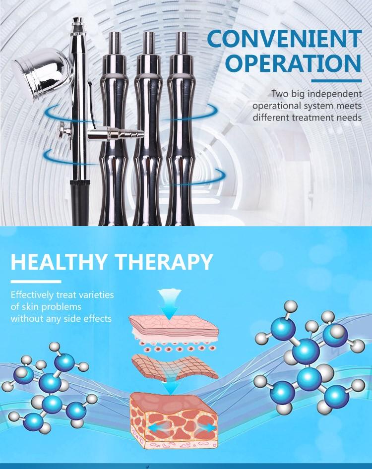 Portable Skin Water Oxygen Spray Moisturizing Jet Facial Care Machine With 9 Tips 3 Wands Diamond Dermabrasion Remove Scars Acne
