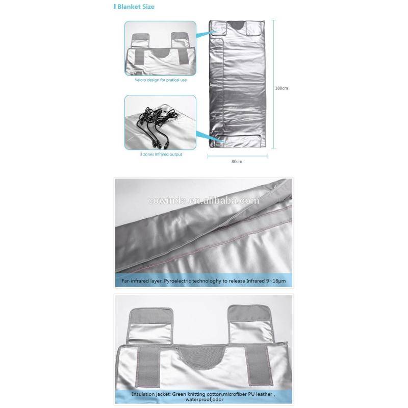 Одеяло для похудения в сауне для похудения Body Shaper, цифровое тепловое одеяло для сауны в дальнем инфракрасном диапазоне (FIR) с 3-зонным контроллером