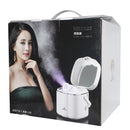 Uso doméstico portátil salón de belleza terapia led infrarroja limpieza profunda vapor facial sauna spa termal caliente