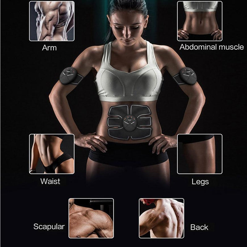 ABS Stimulator Smart Fitness Powerful Wireless Electronic Muscle Stimulator Abdominal Muscle EMS Trainer Weight Loss Strengthen Slimming Massage With Big Box