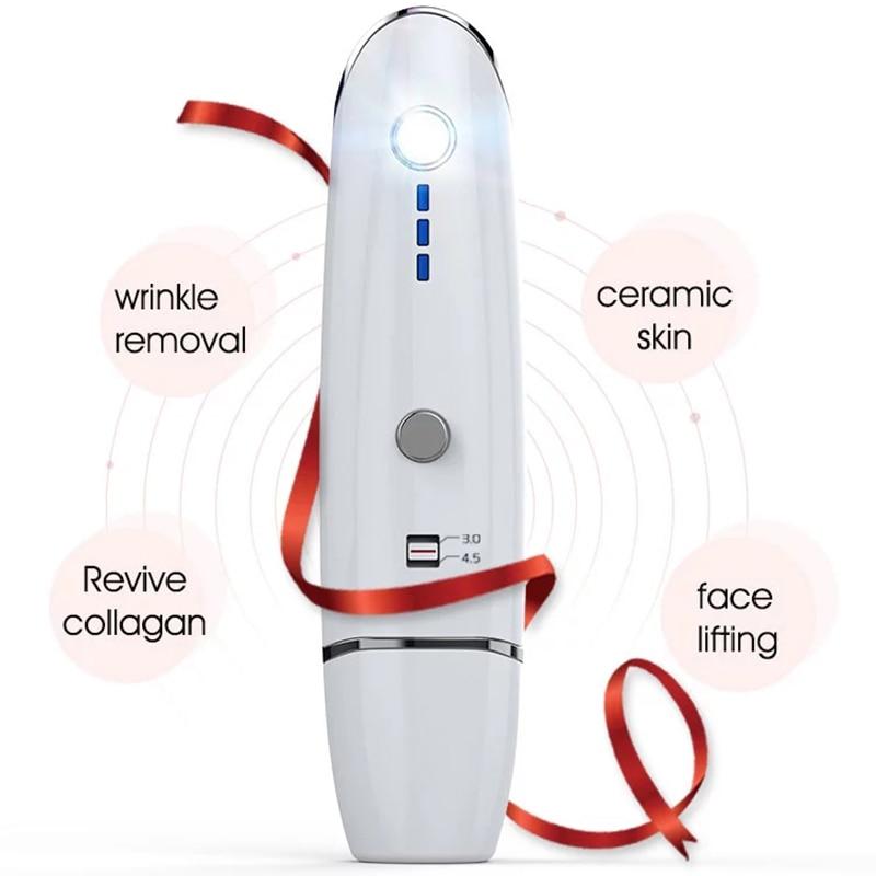 Mini Hifu Ultrasonic RF Face Lifting Wrinkle Removal Home Use Beauty Machine Radar Line Carving V Face Skin Tightening Tool