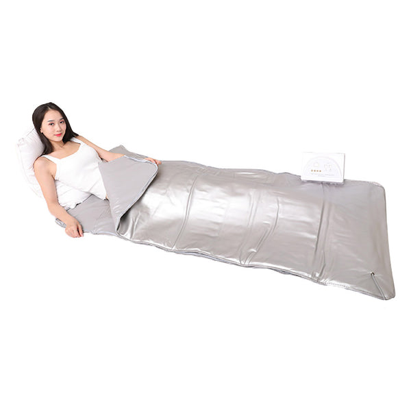 2 Zone FIR Sauna Far Infrared Body Slimming Sauna Blanket Heating Therapy Slim Bag Spa Weight Loss Body Detox Machine