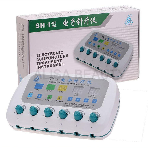 SHUNHE SH-I Mesin Akupuntur Elektro Mesin Stimulator Elektroakupuntur Pulsa Frekuensi Rendah Terapi Jarum Keluaran 6