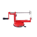 מכונת חיתוך תפוחי אדמה מפלדת אל חלד אביזרי מטבח ספירלה מכונת חיתוך ידנית מתכת אדומה