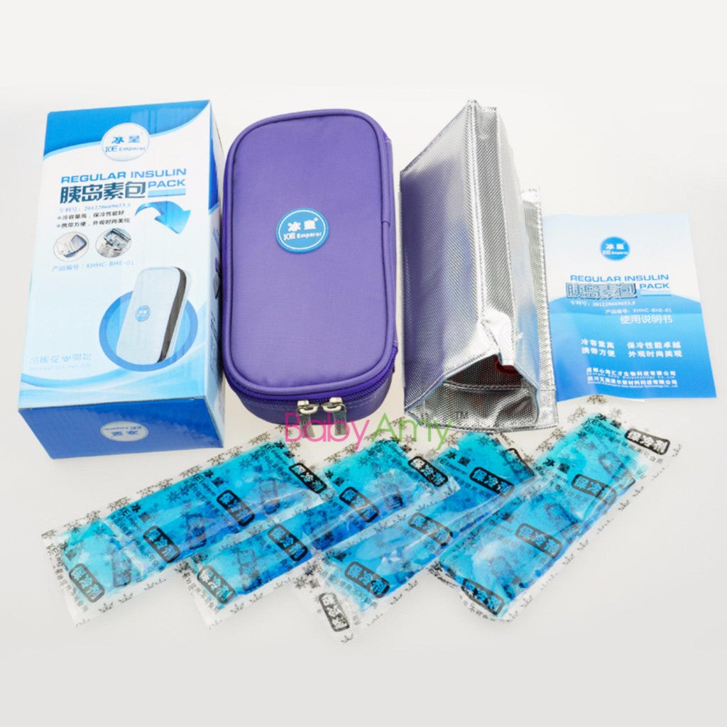 Insulin Cooler Reisetasche - Medikamente Diabetiker isolierte tragbare  Kühlbox Diabetes Kühltasche (lila)-573