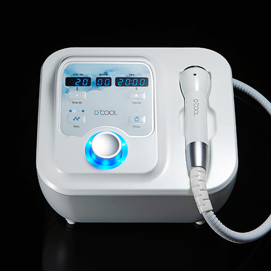 DCOOL Portable Cool + Hot + EMS per rassodare la pelle Anti Gonfiore Riscaldamento facciale Raffreddamento e macchina per elettroporazione facciale