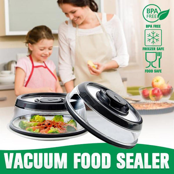 Food Fresh Keep Lid Sealing Cover Refrigerator Plate Cover Kitchen Instant Vacuum Sealer Crisper Food Sealer #L