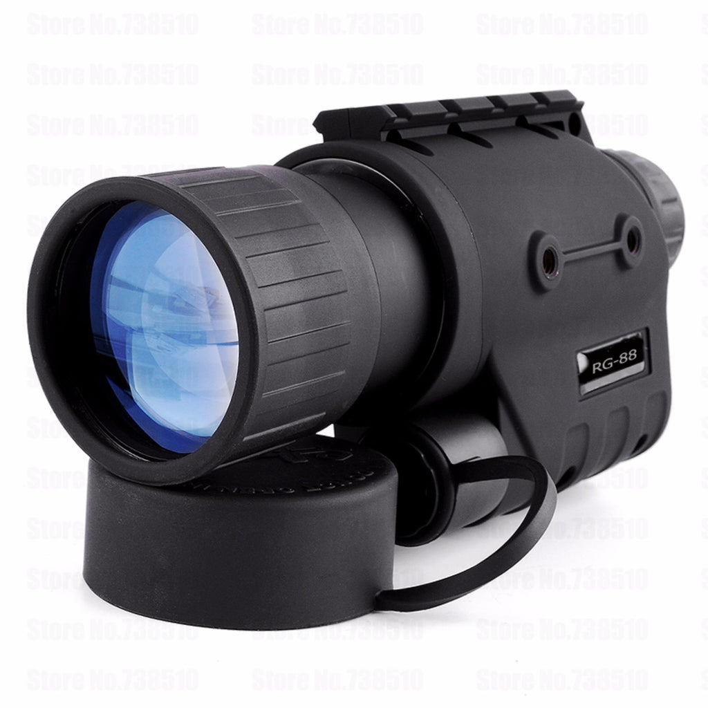 Monocular de cruce de rayos infrarrojos para caza, visor nocturno Digital  de 500M, Distancia de visión completa Negra