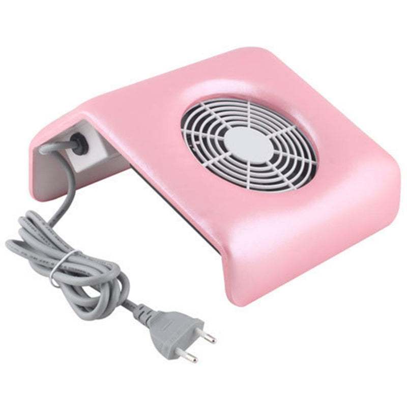 New manicure tools Small nail cleaner Machine nail nails dust suction machine Fan attract tool nail collecting dust(Pink)