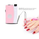 Máquina de broca de unhas elétrica portátil, polidor de unhas, máquina de pedicure e manicure recarregável 6 bits Kit de enfermagem para arte de unhas