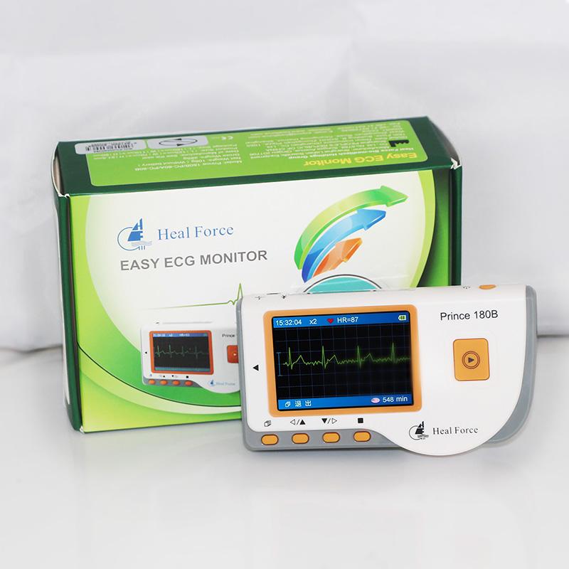 Heal Force Prince 180B Handheld Portable Heart ECG Monitor Software Electrocardiogram CE Health Monitor Rapid ECG EKG Tester
