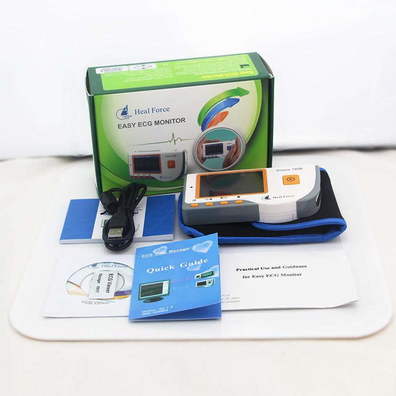 Heal Force Prince 180B Handheld Portable Heart ECG Monitor Software Електрокардіограма CE Health Monitor Rapid ECG EKG tester