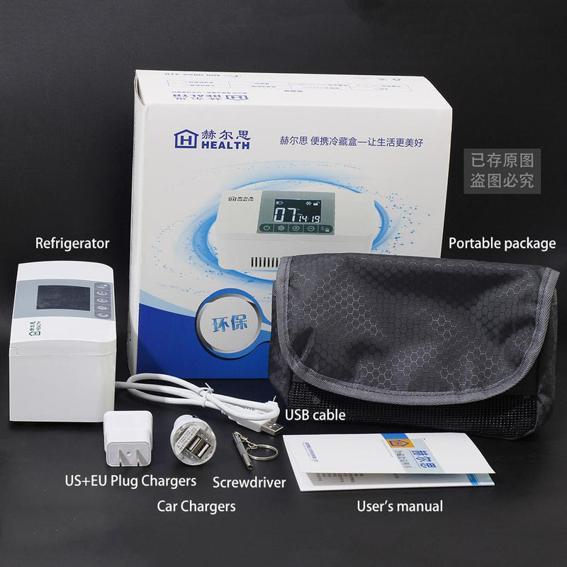 Mini Frigo Medical, Pochette Isotherme Insuline, Glacière Batterie, pour  Voiture/Voyage/Maison, Plusieurs Modes de Charge (Size : Button Version) :  : Hygiène et Santé