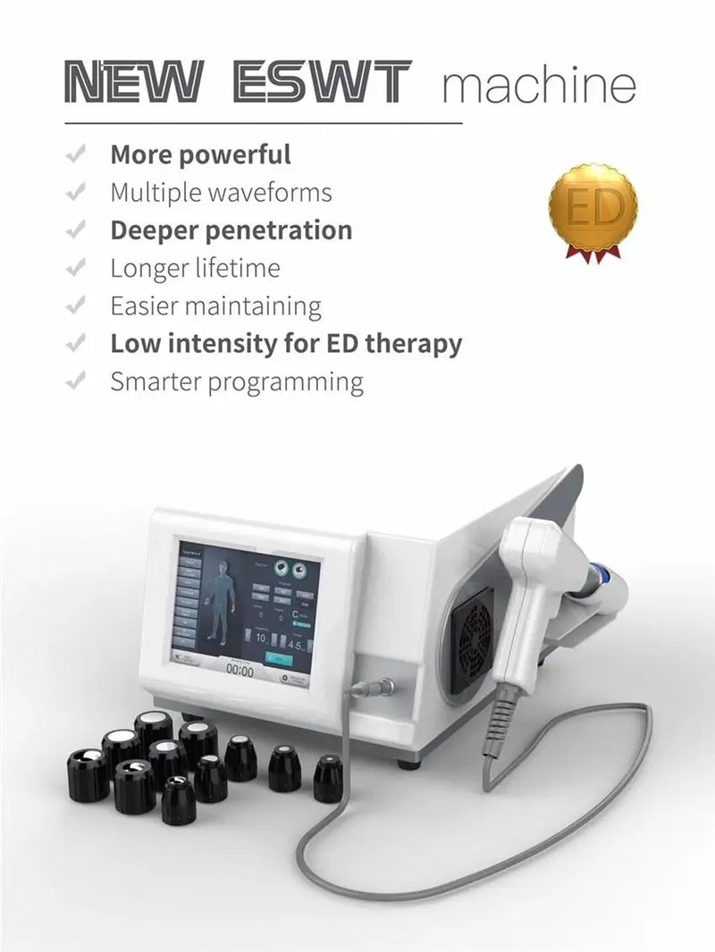 Erektil disfonksiyon için şok dalga tedavisi ekipmanları/ED için sıcak satış ESWT pnömatik şok dalga tedavisi makinesi