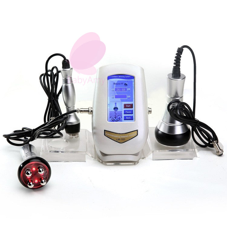 Skin Tightening Ultrasonic Cavitation 40K Fat Burning Weight Loss Instrument 5MRF RF Wrinkle Beauty Instrument 220V UK EU Plug