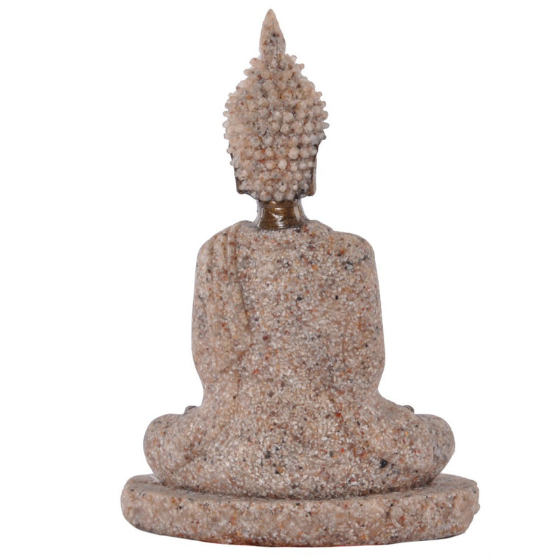 Mały Tajlandia Fenghui Buddha Statua dla Dekoracji Office Home Office Resin Sandstone Crafts 8cm