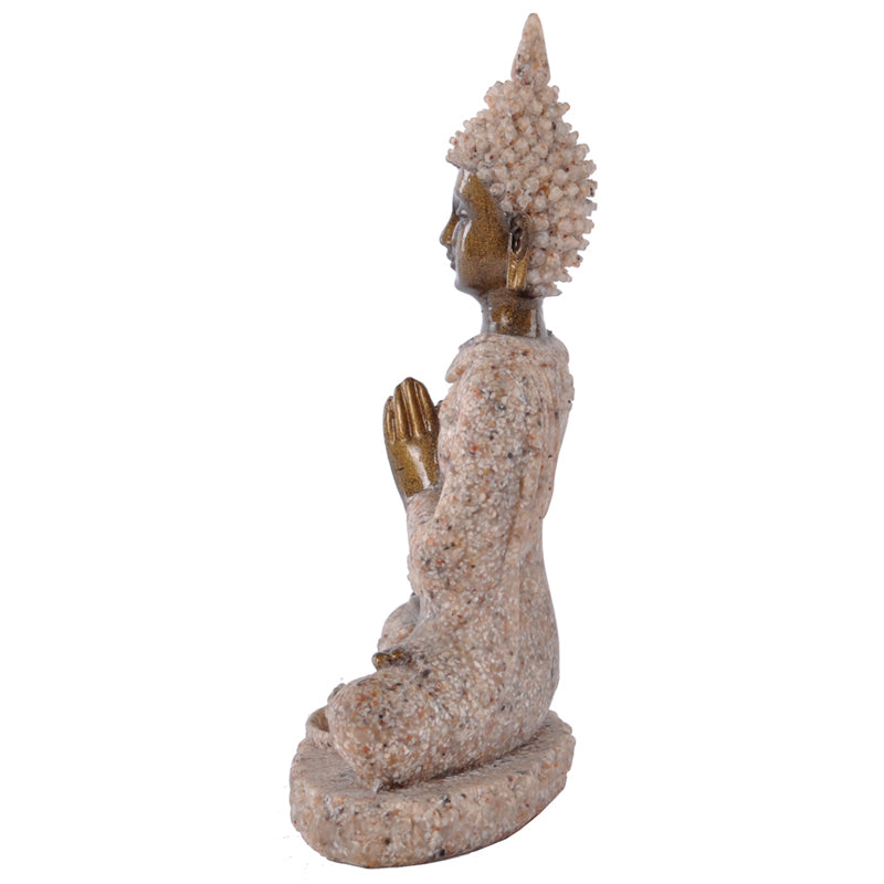 Kleines Thailand Fenghui Buddha Statue für Heimbüro Dekoration Harz Sandstein Handwerk 8cm