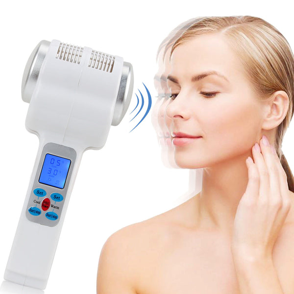 Ultrasonic Krijoterapija Hot Cold Hammer Limfatiku Face Lifting Massager Ultrasound Krijoterapija Facial Body Beauty Salon Tagħmir