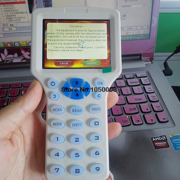 USB Smart English System NFC Reader Writer 125 KHZ -13.56 MHz IC / ID ID RFID COPIER UNTUK UID TAG Duplicator T5577